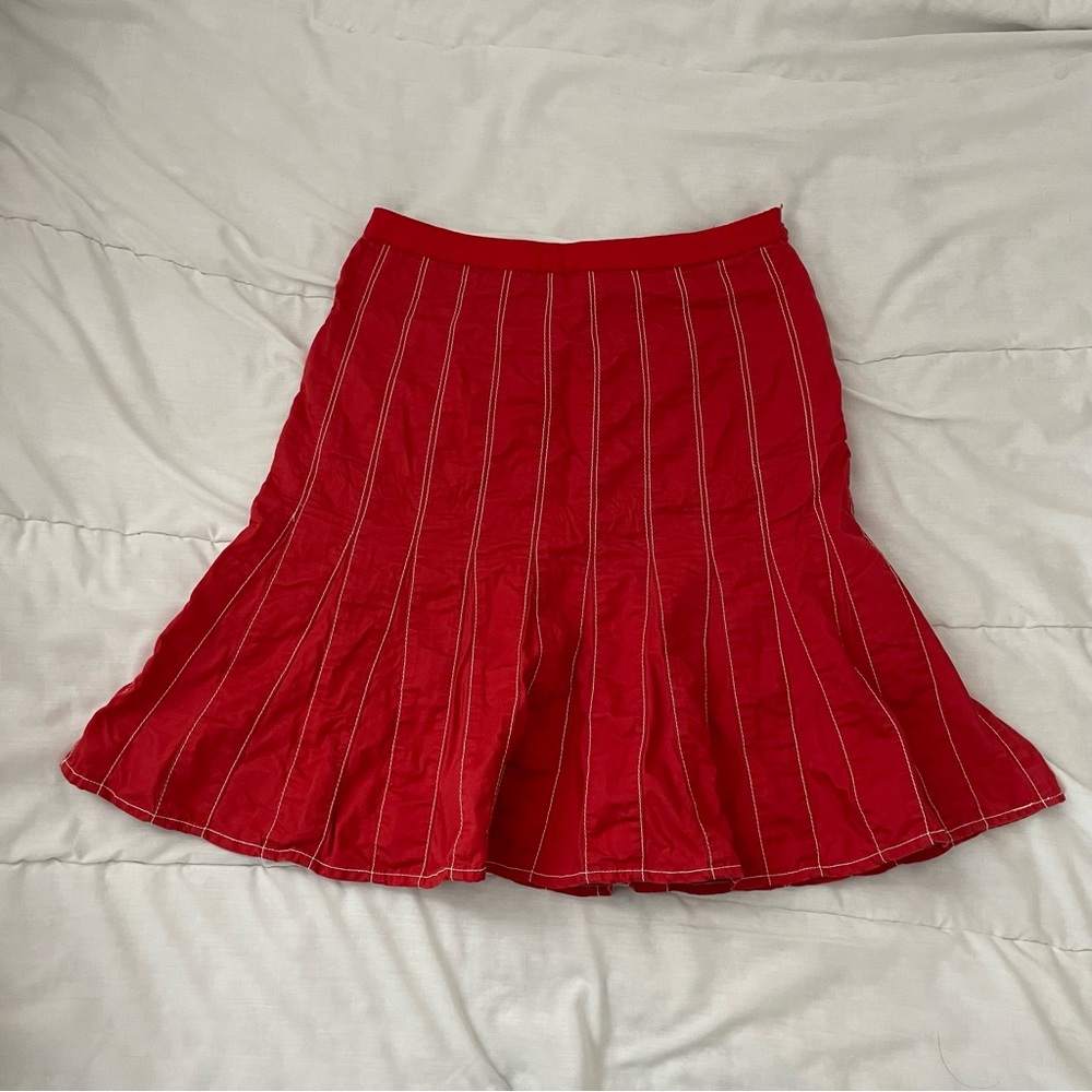 City DKNY Red Skirt